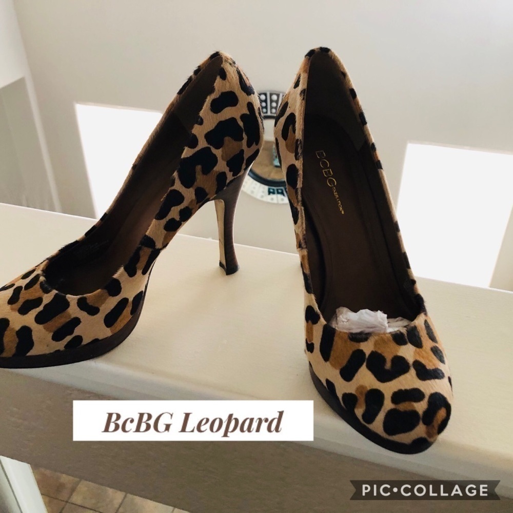 BCBG Leopard Pumps